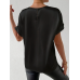 Жіноча футболка з шовку Чорний 2XL