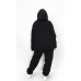 Жіночий спортивний теплий костюм тринитка на флісі Чорний, XS/S