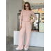 Жіночий костюм штани з широкими штанами Бежевий XL/2XL