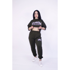 Костюм спортивний жіночий літній (футболка+штани) трикотажний XS-S