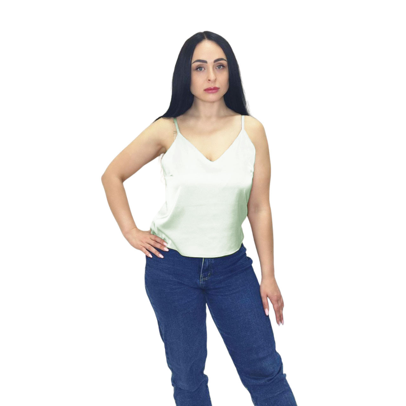 Базова майка жіноча, атласна, 4XL, Молочний