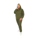 Теплий жіночий костюм на флісі, батал Хакі, 2XL/3XL