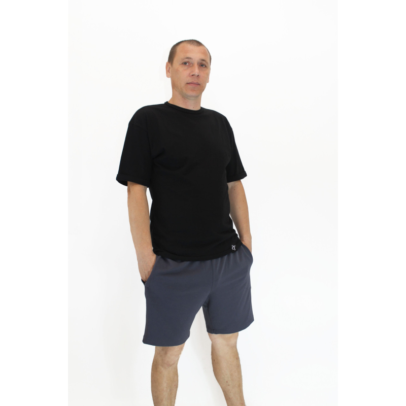 Футболка чоловіча трикотажна Чорний, 46