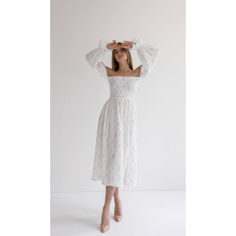 Жіноче літнє плаття міді муслін Ромашки, M-L