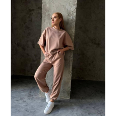 Жіночий повсякденний костюм двійка футболка та штани Моко, 42/44