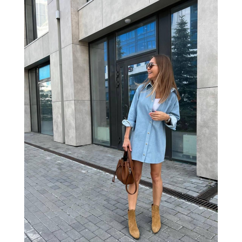 Жіноча сорочка-сукня міні, 42/46