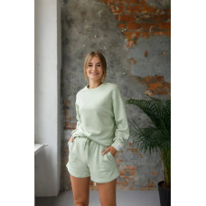 Костюм спортивний жіночий з шортами олива, M/L