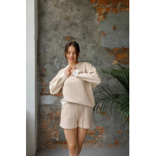 Костюм-двійка спортивний жіночий Пудровий, XS-S