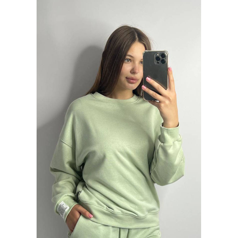 Світшот жіночий трикотажний зелене яблуко XS/S