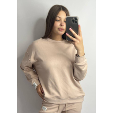 Світшот жіночий трикотажний Бежевий, XS-S