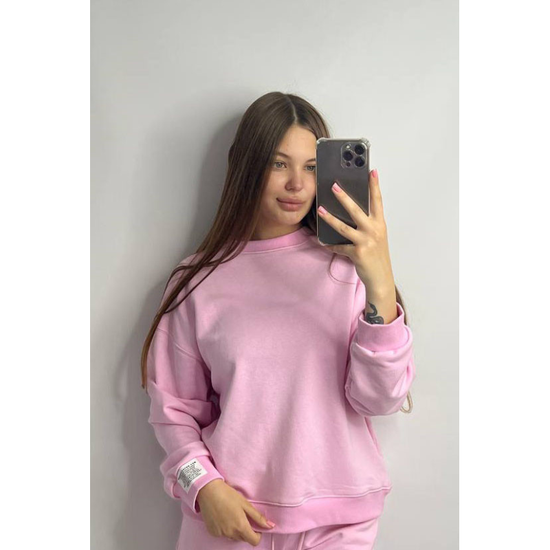 Світшот жіночий трикотажний Рожевий, XS-S