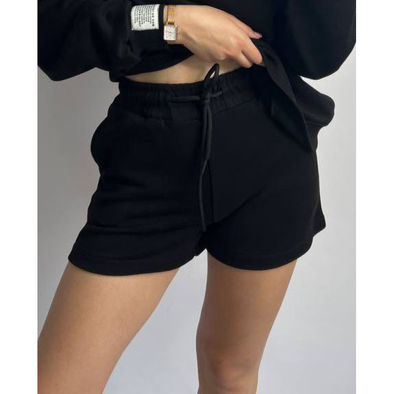 Шорти трикотажні жіночі Чорний, M/L