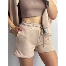 Шорти трикотажні жіночі Бежевий, XS-S
