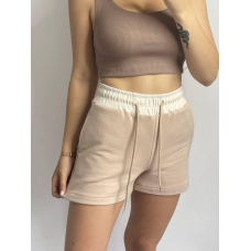 Шорти трикотажні жіночі Пудровий, XS-S