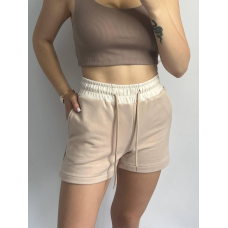 Шорти трикотажні жіночі Пудровий, M/L