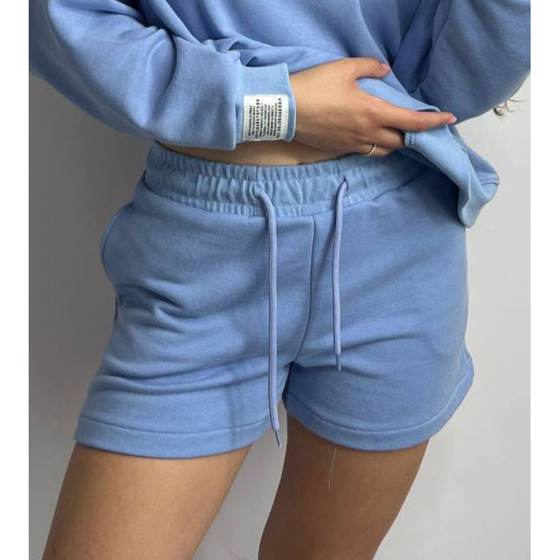 Шорти трикотажні жіночі  Блакитний, M/L