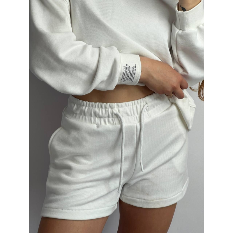 Шорти трикотажні жіночі  Молочний, M/L