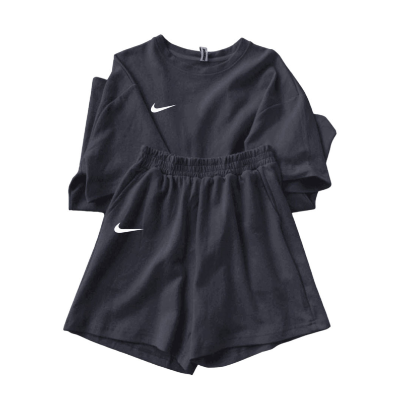 Жіночий літній спортивний костюм футболка з шортами Сірий, XL-XXL