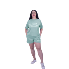 Літній спортивний костюм із шортами Оливковий, M-L