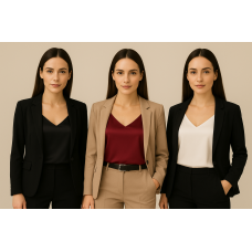 Базова майка жіноча атласна Чорний+Бордо+Молочний M/L