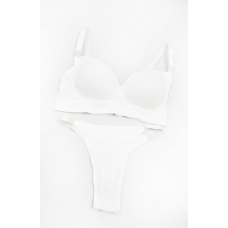 Комплект нижньої білизни бюстгальтер труси  Білий, S/M