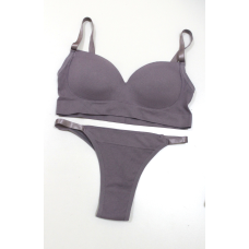 Комплект нижньої білизни бюстгальтер труси  Сірий, S/M