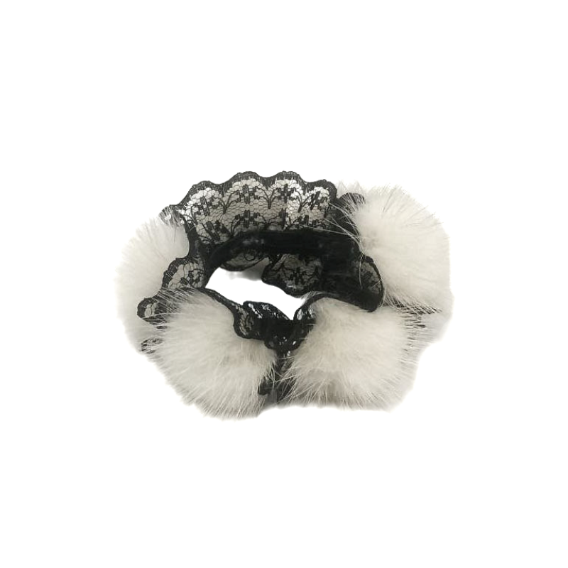 Гумка хутряна для волосся з норки