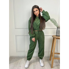 Стильний костюм вельвет у рубчик Хакі, 42/46