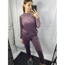 Жіночий спортивний велюровий костюм Ліловий, XS