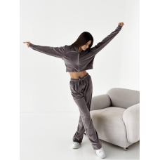 Жіночий велюровий костюм Капучино, XS-S