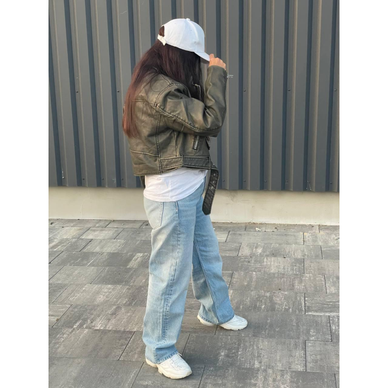 Куртка косуха  жіноча коротка, Хакі S