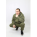 Чоловічий спортивний теплий костюм на флісі, хакі, 46
