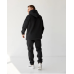 Чоловічий спортивний теплий костюм на флісі, чорний, 50