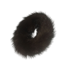 Гумка хутряна, норкова на волосся, на гульку. Чорна