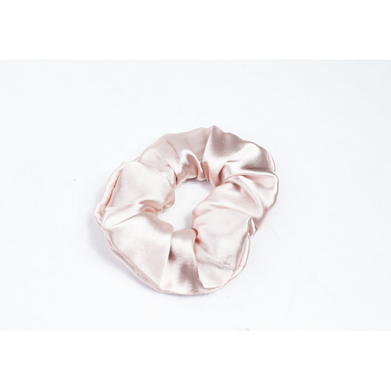 Гумка для волосся атласна Пудра
