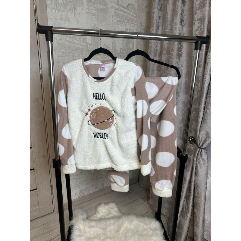 Піжама тепла жіноча Беж, М