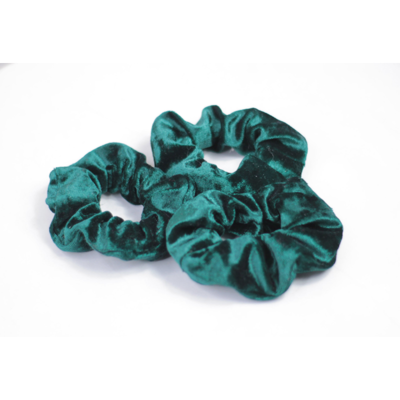 Набір гумок для волосся велюровий Зелений