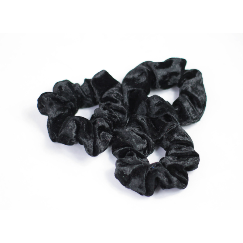 Набір гумок для волосся велюровий Чорний