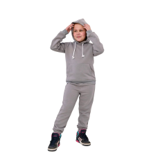 Теплий спортивний костюм дитячій із начосом Сірий, 134