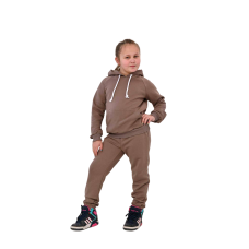 Спортивний костюм на флісі на дівчинку Коричневий, 158