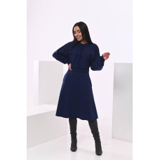 Жіноча трикотажна сукня Синій S