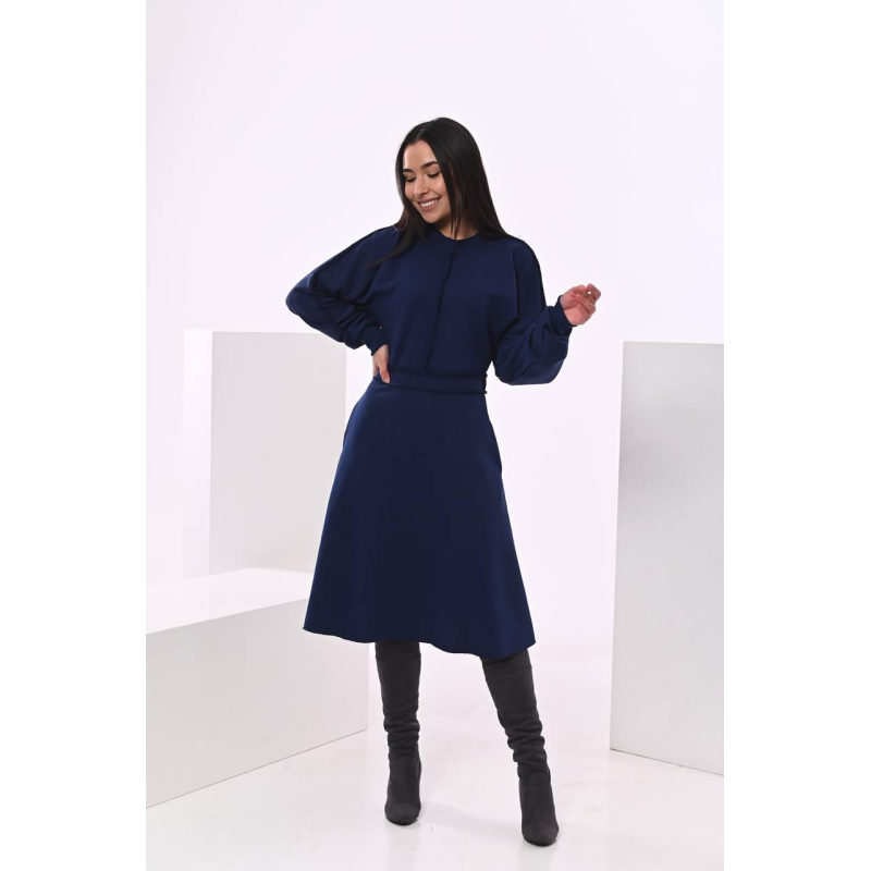 Жіноча трикотажна сукня Синій S