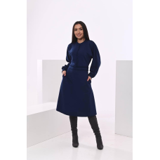 Жіноча трикотажна сукня Синій M