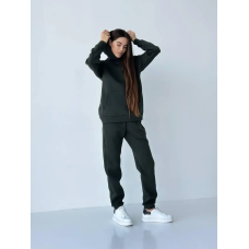 Жіночий спортивний теплий костюм оверсайз хакі L