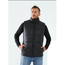 Чоловіча жилетка Чорний, Однотонна, L