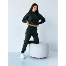 Жіночий спортивний теплий костюм оверсайз хакі XXL