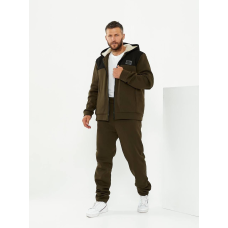 Чоловічий теплий костюм на флісі з хутром 48/50, Коричневий