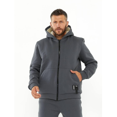 Чоловічий теплий костюм на флісі з хутром