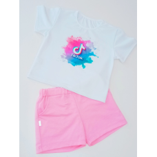 Футболка -топ і шорти для дівчинки Тік ток, 110-116