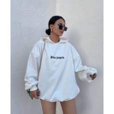 Жіночий худі на флісі оверсайз Білий, 42/48